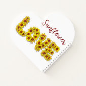 Zonnebloem Liefde Spiraal Notebook Notitieboek (Achterkant)