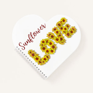 Zonnebloem Liefde Spiraal Notebook Notitieboek