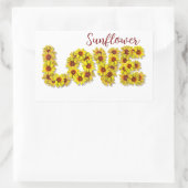 Zonnebloem Liefde Sticker (Tas)