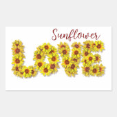 Zonnebloem Liefde Sticker (Voorkant)