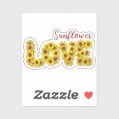 Zonnebloem Liefde Vinyl Sticker (Vel)