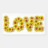 Zonnebloem Liefdesbanner Spandoek (Horizontaal)