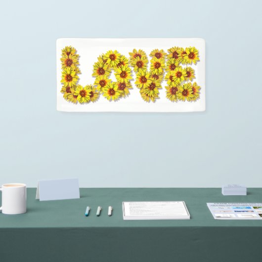 Zonnebloem Liefdesbanner Spandoek (Beurs)