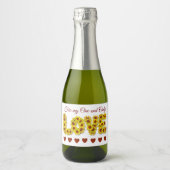 Zonnebloem Liefdesdranklabel Set Sparkling Wijnetiket (Voorkant)