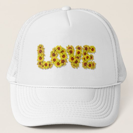 Zonnebloem Liefdeshoed Trucker Pet (Voorkant)