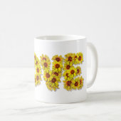 Zonnebloem Liefdesmok Koffiemok (Voorkant rechts)