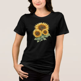 Zonnebloem liefhebber cadeau Tri-Blend shirt