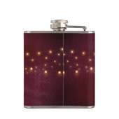 Zonnebloem Lights Bourgogne Bloemen Monogram Heupfles (Achterkant)