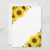 Zonnebloem Lijst doop doopsel Kaart (Achterkant)