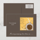 Zonnebloem lijst Sympathy Card Briefkaart (Voorkant / Achterkant)