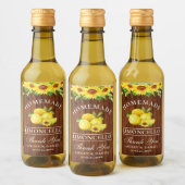 Zonnebloem Limoncello Hout Mini Flesetiketten Wijn Etiket (Flessen)