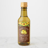 Zonnebloem Limoncello Hout Mini Flesetiketten Wijn Etiket (Voorkant)