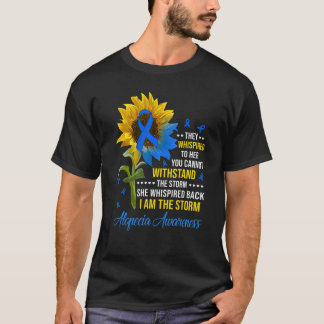 Zonnebloem Lint Alopecia Areateheid T-shirt