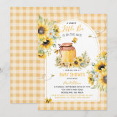 Zonnebloem Little Bee is op de weg Baby shower Kaart (Voorkant / Achterkant)