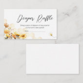 Zonnebloem Little Honey Baby shower Luier Raffle Informatiekaartje (Voorkant / Achterkant)