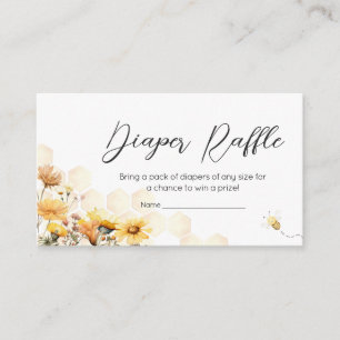 Zonnebloem Little Honey Baby shower Luier Raffle Informatiekaartje