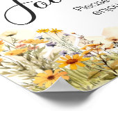 Zonnebloem Little Honey Baby shower Voedsel Poster (Hoek)