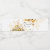 Zonnebloem Little Honey Baby shower Waterfles Etiket (Enkel label)