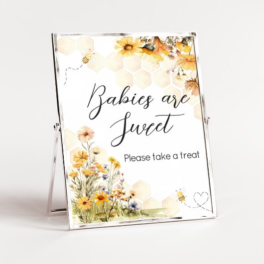 Zonnebloem Little Honey Baby's zijn zoet Poster