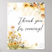 Zonnebloem Little Honey Bedankt voor je komst Poster (Voorkant)