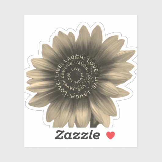 Zonnebloem Live, Lach, Liefde Sticker (Vel)