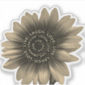 Zonnebloem Live, Lach, Liefde Sticker (Voorkant)