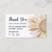 zonnebloem logo dank je visitekaartje (Voorkant)