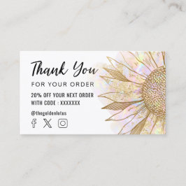 zonnebloem logo dank je visitekaartje