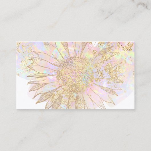 zonnebloem logo dank je visitekaartje (Achterkant)