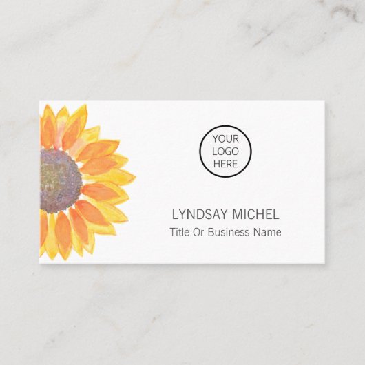 Zonnebloem Logo Professional Visitekaartje (Voorkant)