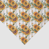 Zonnebloem Lover Bee Honingraat Patroon Tissuepapier (Detail)