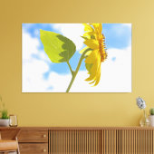 Zonnebloem Lucht Canvas Afdruk (Insitu (Woonkamer))