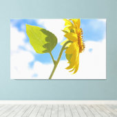 Zonnebloem Lucht Canvas Afdruk (Insitu (Houten vloer))