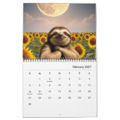 Zonnebloem luiaards kalender (Feb 2027)