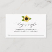 Zonnebloem Luidplaatje Raffle Informatiekaartje (Voorkant)