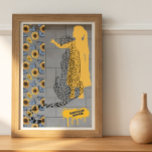 Zonnebloem Luipaard Graffiti Street Art Pop Cultuu Poster<br><div class="desc">Deze ArtWork toont een graffity (street art) van een luipaard met een klein meisje die zowel naar een patroon van zonnebloem als vlinder kijken. De keuze van de kleur (geel en blauw) naast het thema van bloemenchettah was om een stijlvol en trendy aspect te geven in aanvulling op het toevoegen...</div>