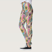 Zonnebloem & Luipaard Hart Regenboog Leggings (Links)