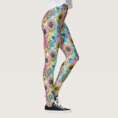 Zonnebloem & Luipaard Hart Regenboog Leggings (Rechts)