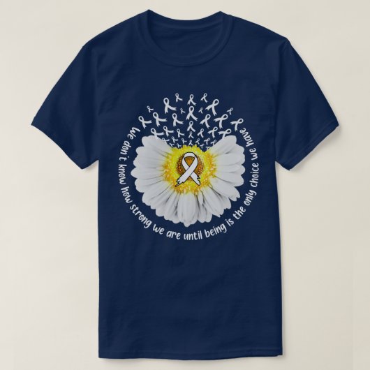 Zonnebloem Lung Awareness Wit Lint in november T-shirt (Design voorkant)