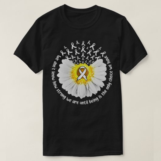 Zonnebloem Lung Awareness Wit Lint in november T-shirt (Design voorkant)
