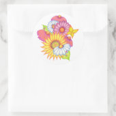 Zonnebloem Madeliefje Lieveheersbeestje Sticker (Tas)