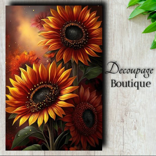 Zonnebloem Magie Decoupage Tissuepapier