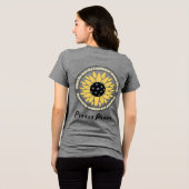 Zonnebloem magie Tri-Blend shirt (Achterkant volledig)