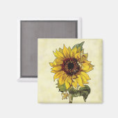 Zonnebloem Magneet (Voorkant / Achterkant)