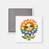 Zonnebloem Magneet   (Voorkant / Achterkant)