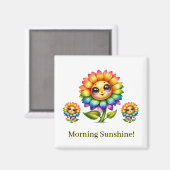 Zonnebloem Magneet   (Voorkant / Achterkant)