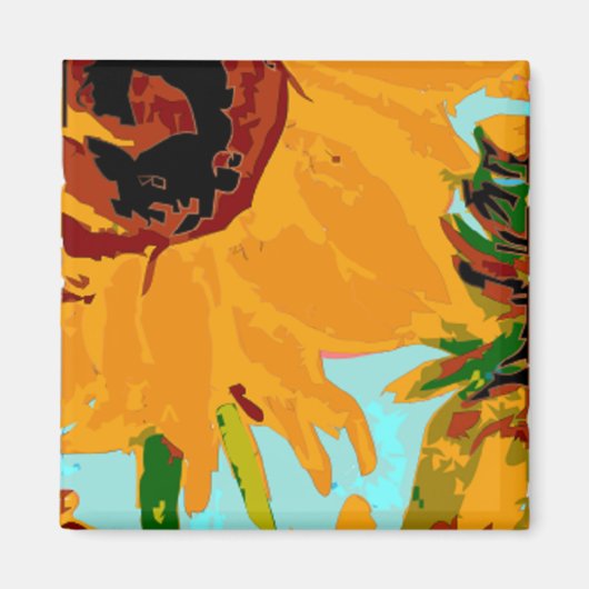 Zonnebloem Magnet (Voorkant)