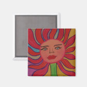Zonnebloem Magnet (Voorkant / Achterkant)