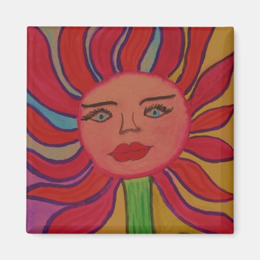 Zonnebloem Magnet (Voorkant)