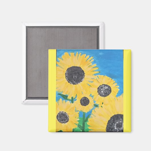 Zonnebloem Magnet (Voorkant / Achterkant)
